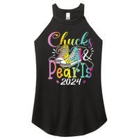 Chucks And Pearls Im With Her Kamala 2024 Women's Perfect Tri Rocker Tank