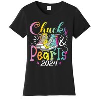 Chucks And Pearls Im With Her Kamala 2024 Women's T-Shirt