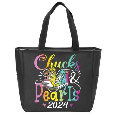 Chucks And Pearls Im With Her Kamala 2024 Zip Tote Bag