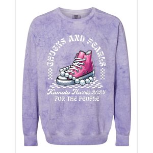 Chucks And Pearls Kamala Harris 2024 President Campaign Colorblast Crewneck Sweatshirt