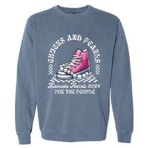 Chucks And Pearls Kamala Harris 2024 President Campaign Garment-Dyed Sweatshirt