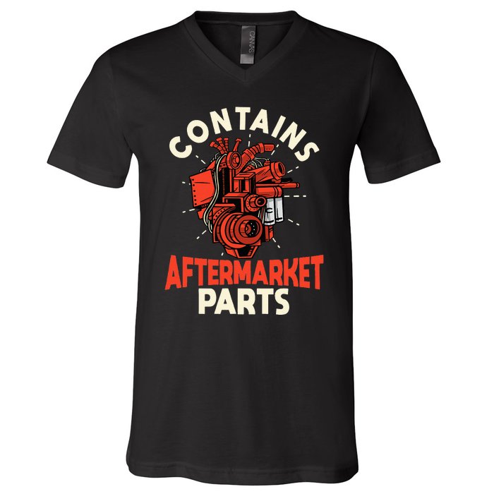 Contains Aftermarket Parts Open Heart Surgery Survivor V-Neck T-Shirt