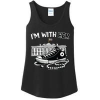 Chucks And Pearls Im With Her Kamala 2024 Retro Vintage Ladies Essential Tank