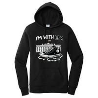 Chucks And Pearls Im With Her Kamala 2024 Retro Vintage Women's Pullover Hoodie