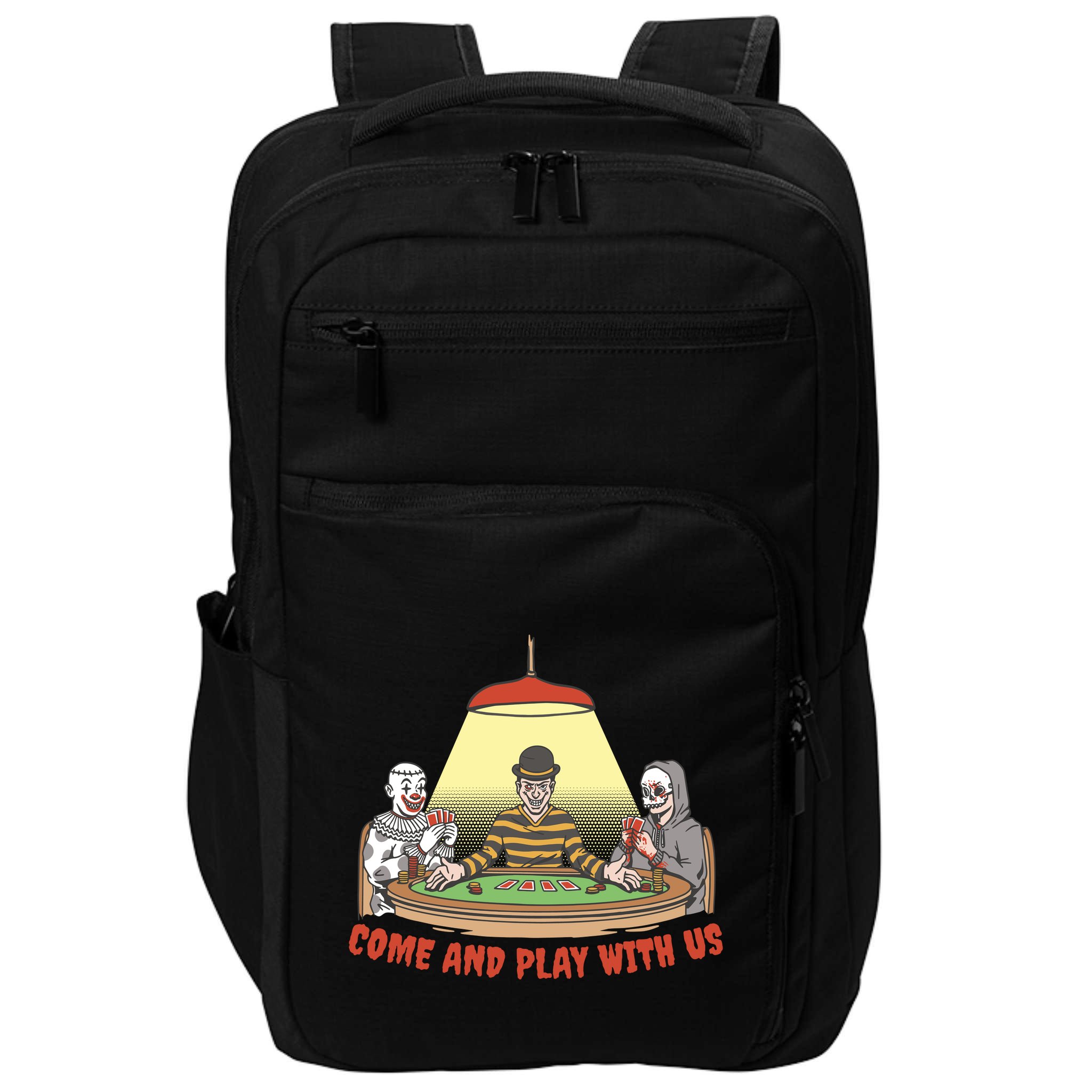 Come And Play With Us Spooky Horror Halloween Impact Tech Backpack