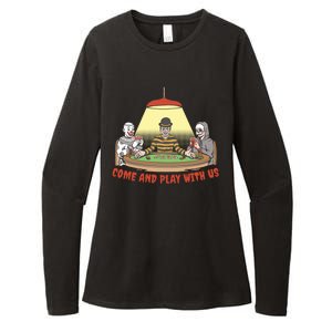 Come And Play With Us Spooky Horror Halloween Womens CVC Long Sleeve Shirt