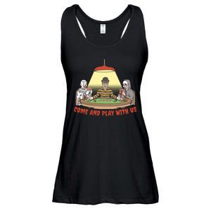 Come And Play With Us Spooky Horror Halloween Ladies Essential Flowy Tank