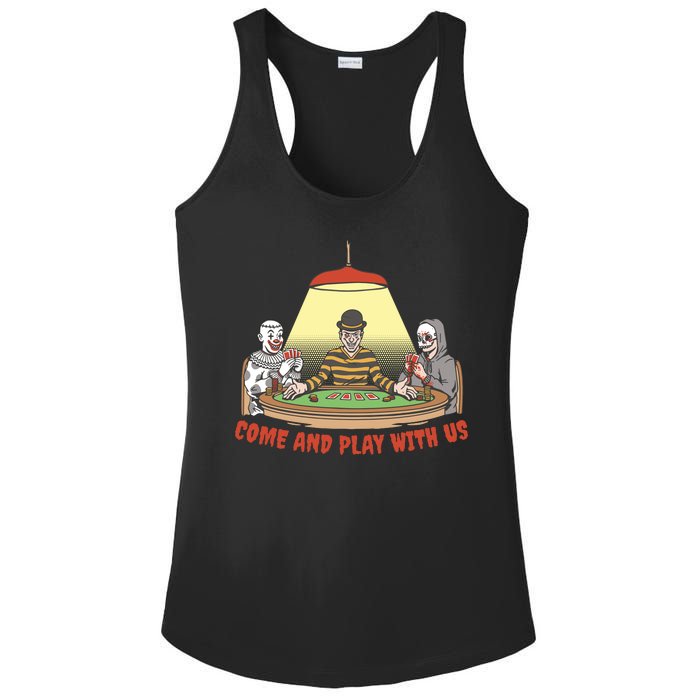 Come And Play With Us Spooky Horror Halloween Ladies PosiCharge Competitor Racerback Tank