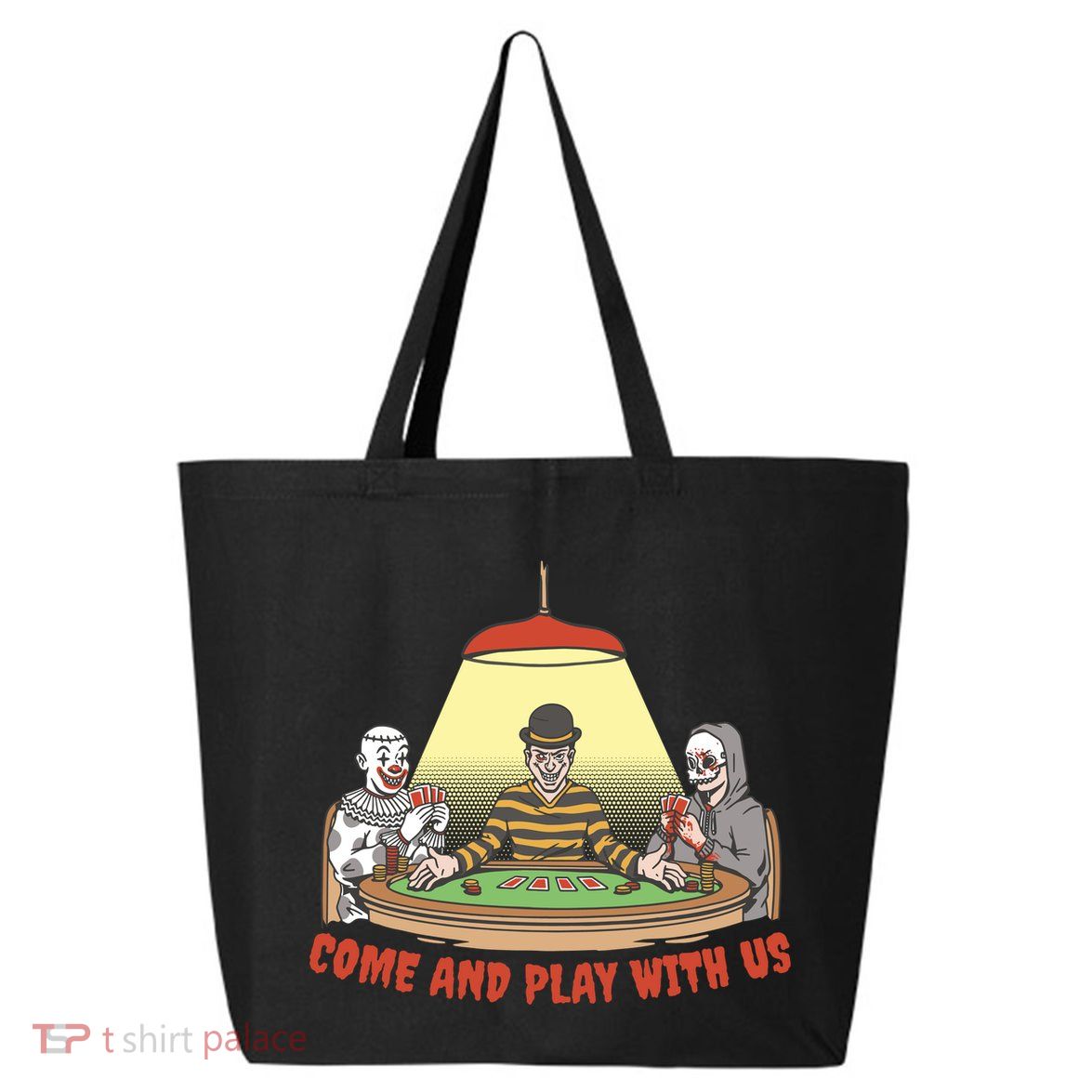 Come And Play With Us Spooky Horror Halloween 25L Jumbo Tote
