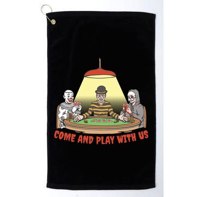 Come And Play With Us Spooky Horror Halloween Golf Towel