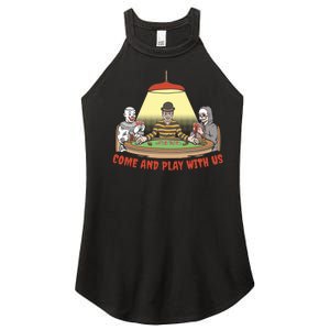 Come And Play With Us Spooky Horror Halloween Women's Perfect Tri Rocker Tank