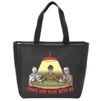 Come And Play With Us Spooky Horror Halloween Zip Tote Bag