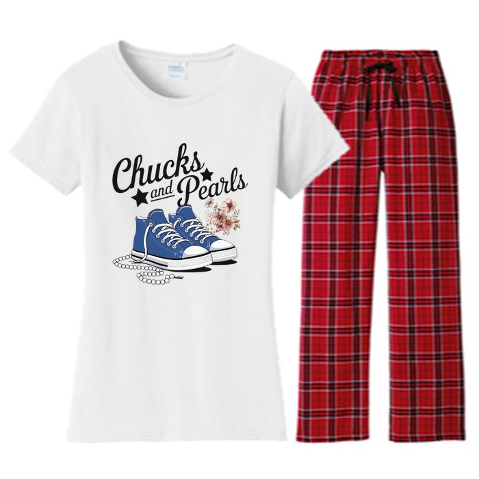 Chucks And Pearls For Ladies 2025 For Ladies Women's Flannel Pajama Set