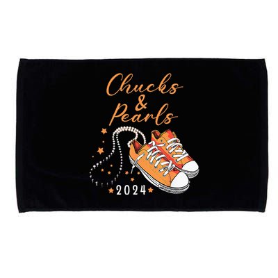 Chucks And Pearls 2024 Kamala Harris For President 47th Microfiber Hand Towel