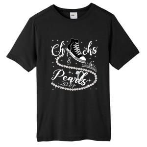 Chucks And Pearls 2024 Kamala Harris 2024 Vote For President Funny Gift Tall Fusion ChromaSoft Performance T-Shirt