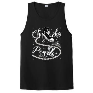 Chucks And Pearls 2024 Kamala Harris 2024 Vote For President Funny Gift PosiCharge Competitor Tank