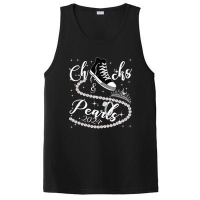 Chucks And Pearls 2024 Kamala Harris 2024 Vote For President Funny Gift PosiCharge Competitor Tank