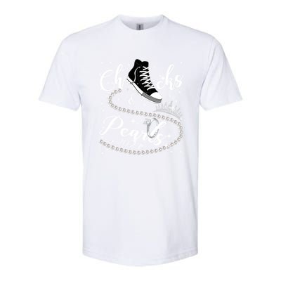 Chucks And Pearls 2024 Kamala Harris 2024 Vote For President Funny Gift Softstyle CVC T-Shirt