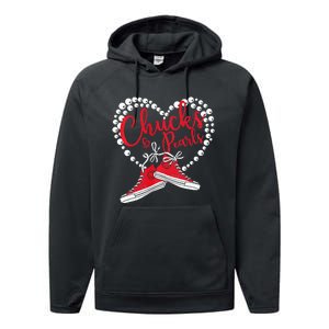 Chucks And Pearls Im With Her 2024 Performance Fleece Hoodie