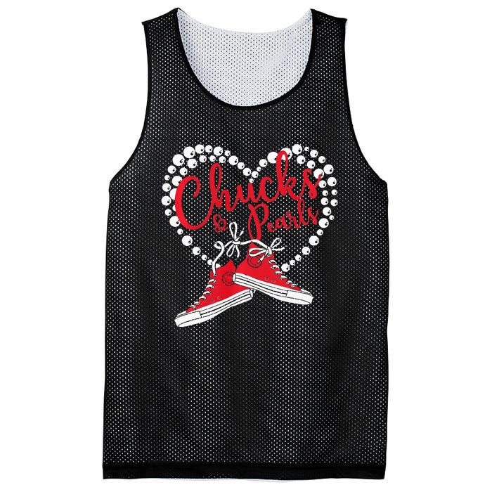 Chucks And Pearls Im With Her 2024 Mesh Reversible Basketball Jersey Tank