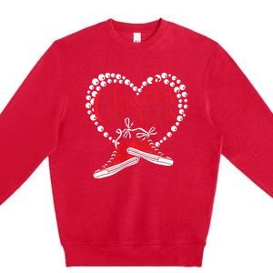 Chucks And Pearls Im With Her 2024 Premium Crewneck Sweatshirt