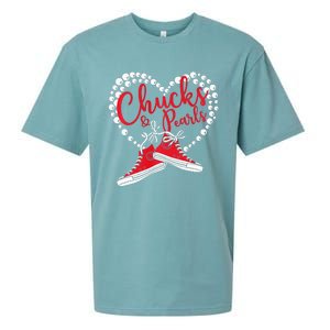 Chucks And Pearls Im With Her 2024 Sueded Cloud Jersey T-Shirt