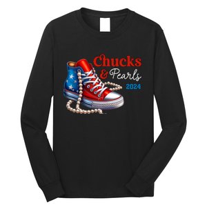 Chucks And Pearls 2024 IM With Her Kamala Long Sleeve Shirt