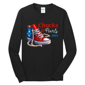 Chucks And Pearls 2024 IM With Her Kamala Tall Long Sleeve T-Shirt