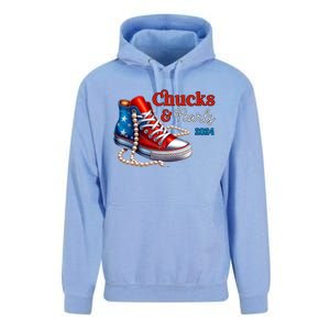 Chucks And Pearls 2024 IM With Her Kamala Unisex Surf Hoodie