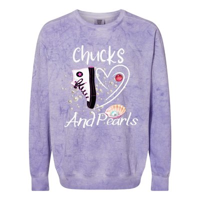 Chucks And Pearls Fashion Colorblast Crewneck Sweatshirt