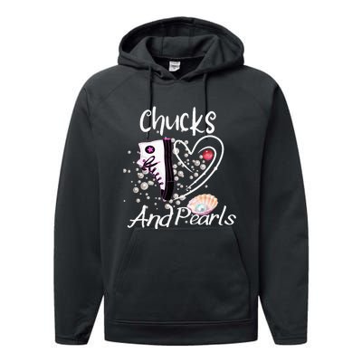 Chucks And Pearls Fashion Performance Fleece Hoodie