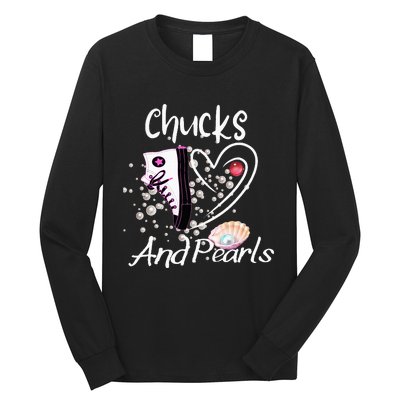 Chucks And Pearls Fashion Long Sleeve Shirt