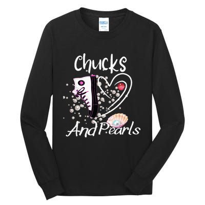 Chucks And Pearls Fashion Tall Long Sleeve T-Shirt