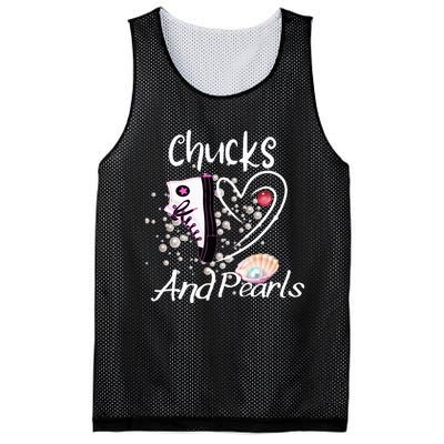 Chucks And Pearls Fashion Mesh Reversible Basketball Jersey Tank