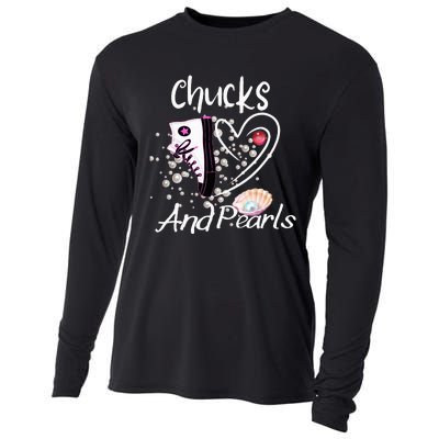 Chucks And Pearls Fashion Cooling Performance Long Sleeve Crew