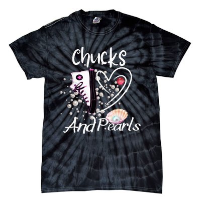 Chucks And Pearls Fashion Tie-Dye T-Shirt