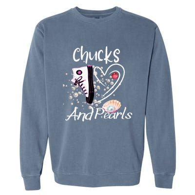 Chucks And Pearls Fashion Garment-Dyed Sweatshirt