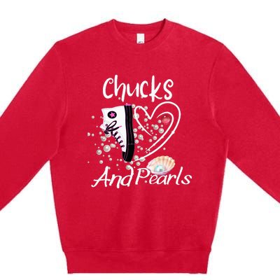 Chucks And Pearls Fashion Premium Crewneck Sweatshirt