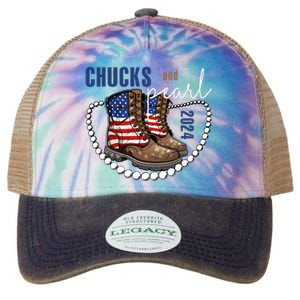 Chucks And Pearls IM With Her Kamala 2024 Legacy Tie Dye Trucker Hat