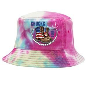 Chucks And Pearls IM With Her Kamala 2024 Tie-Dyed Bucket Hat