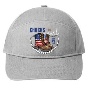 Chucks And Pearls IM With Her Kamala 2024 7-Panel Snapback Hat