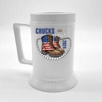 Chucks And Pearls IM With Her Kamala 2024 Beer Stein