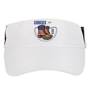 Chucks And Pearls IM With Her Kamala 2024 Adult Drive Performance Visor