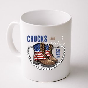 Chucks And Pearls IM With Her Kamala 2024 Coffee Mug