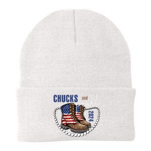 Chucks And Pearls IM With Her Kamala 2024 Knit Cap Winter Beanie