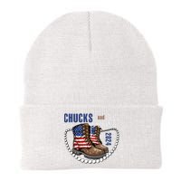 Chucks And Pearls IM With Her Kamala 2024 Knit Cap Winter Beanie