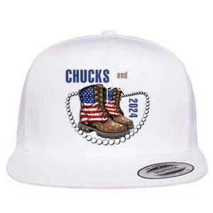 Chucks And Pearls IM With Her Kamala 2024 Flat Bill Trucker Hat