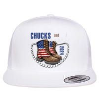 Chucks And Pearls IM With Her Kamala 2024 Flat Bill Trucker Hat