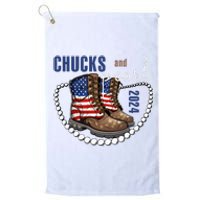 Chucks And Pearls IM With Her Kamala 2024 Platinum Collection Golf Towel