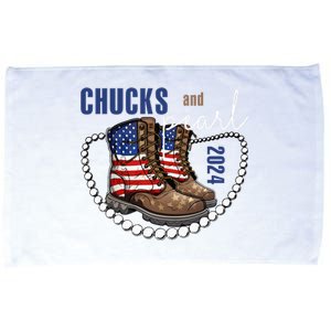 Chucks And Pearls IM With Her Kamala 2024 Microfiber Hand Towel